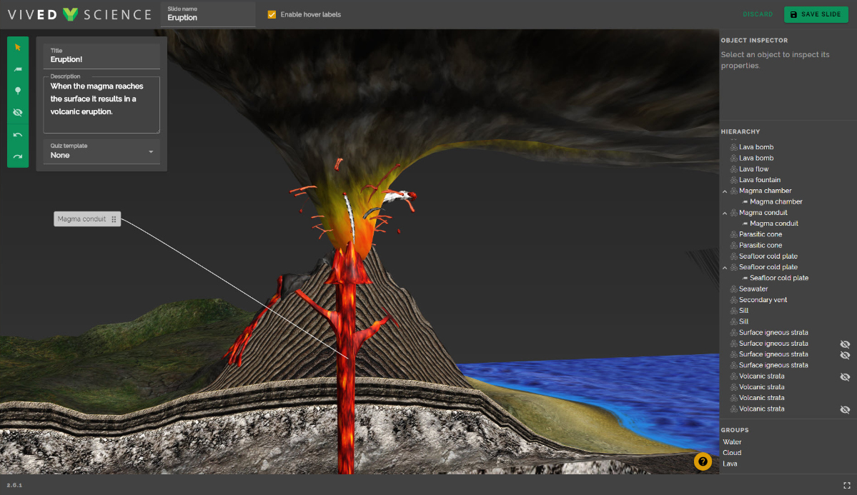 3D volcano model