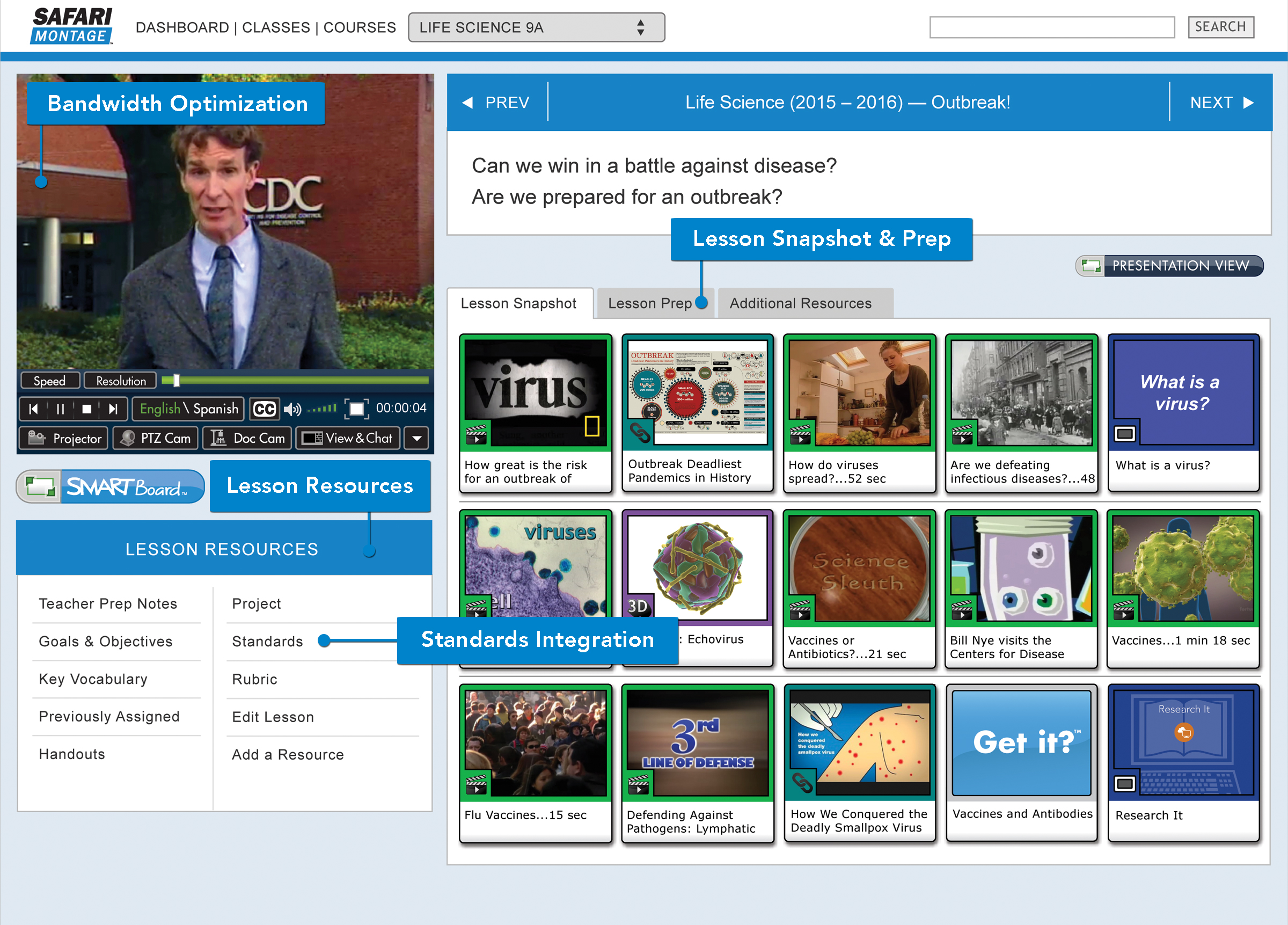 LOR Lesson Presenter - Teacher View